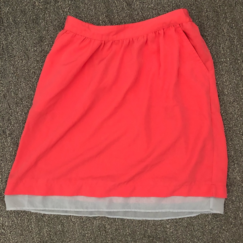 Pink Knee Length Skirt w/ pockets